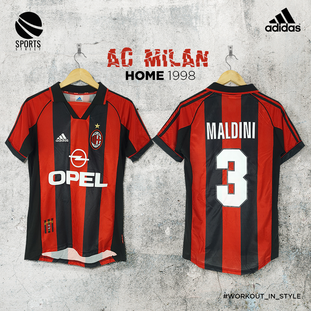 AC Milan MALDINI Home Classic Soccer Jersey 98-00